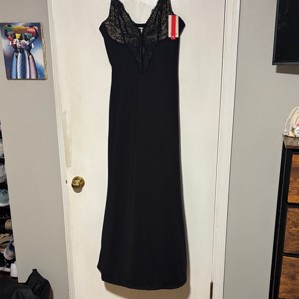 Chic Strapless Black Lace Dress Popilush Dress